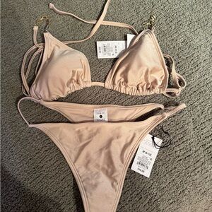 Shade & Shore Tan Bikini Set